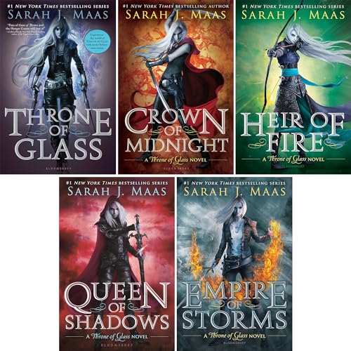 Throne Of Glass Series Collection 5 Books Set By Sarah J. Maas (Throne of Glass, Crown of Midnight, Heir of Fire, Empire of Storms, Queen of Shadows)