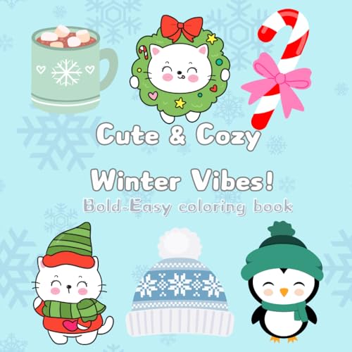 Adorable & Snuggly Buddies : Coloring Book for Adults and Teens Featuring Familiar Winter Activities of Super Cute Animal Characters for Coloring and Relaxation. von Independently published