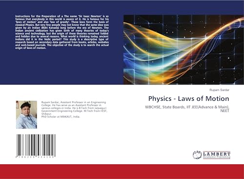 Physics - Laws of Motion: WBCHSE, State Boards, IIT JEE(Advance & Main), NEET.DE von LAP Lambert Academic Publishing