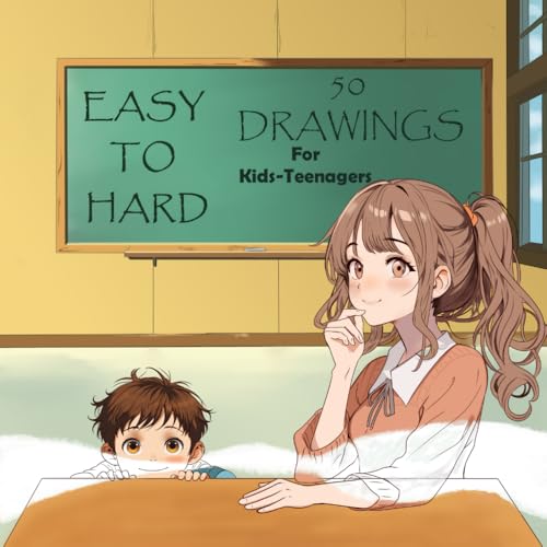 Easy to hard 50 drawings for kids to teenagers: Colouring Book | 50 pages | Kids to Teenagers von Independently published