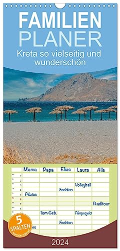 Familienplaner 2024 - Kreta so vielseitig und wunderschön mit 5 Spalten (Wandkalender, 21 cm x 45 cm) CALVENDO
