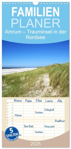 Familienplaner 2025 - Amrum – Trauminsel in der Nordsee mit 5 Spalten (Wandkalender, 21 cm x 45 cm), CALVENDO