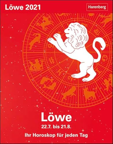Löwe Sternzeichenkalender 2021 - Tagesabreißkalender mit ausführlichem Tageshoroskop und Zitaten - Tischkalender zum Aufstellen oder Aufhängen - Format 11 x 14 cm: Ihr Horoskop für jeden Tag