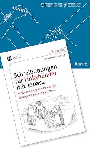 Schreibübungen für Linkshänder mit Jobasa: Große und kleine Druckbuchstaben Übungsheft (1. Klasse) von Auer Verlag i.d.AAP LW