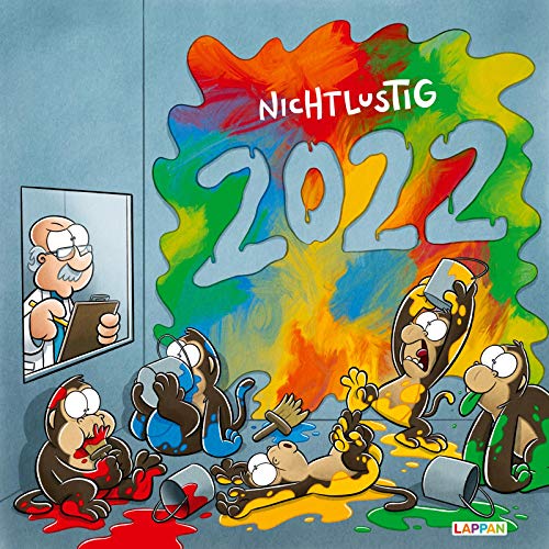 Nichtlustig Wandkalender 2022: Lustiger Monatskalender mit vielen neuen Cartoons von Lappan Verlag