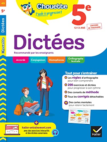 Chouette - Dictées 5e: cahier de révision et d'entraînement recommandé par les enseignants