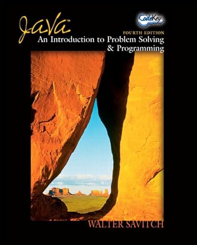 Java: An Introduction To Problem Solving & Programming: An Introduction to Problem Solving and Programming
