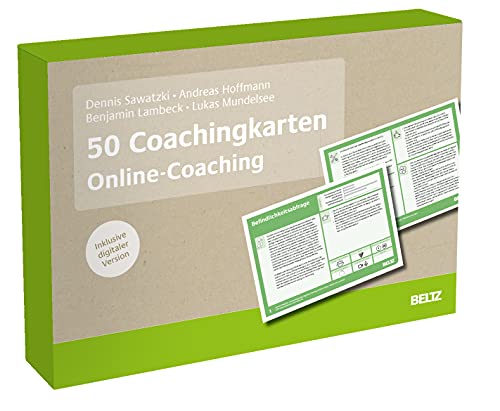 50 Coachingkarten Online-Coaching: Das Methodenset für digital gestützte Beratung. Mit 16-seitigem Booklet.