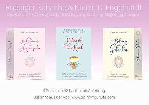 Therapiekarten-Set aus 3 x 52 Karten mit Anleitung: Das Komplett-Kartensystem für Selbstfindung, Coaching, Begleitung, Therapie. (SpiriCards / Die ... von Ruediger Schache & Nicole D. Engelhardt)