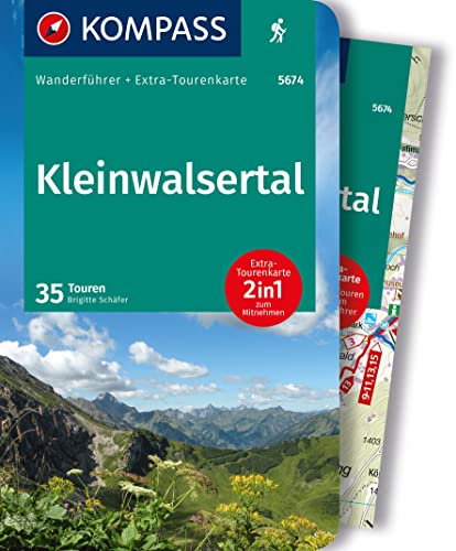 KOMPASS Wanderführer Kleinwalsertal, 35 Touren mit Extra-Tourenkarte: GPS-Daten zum Download von KOMPASS-KARTEN