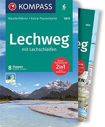 KOMPASS Wanderführer Lechweg mit Lechschleifen, 16 Touren und Etappen mit Extra-Tourenkarte: GPS-Daten zum Download von Kompass