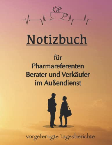 Notizen für Pharmareferenten, Berater und Verkäufer im Außendienst: vorgefertigte Tagesberichte