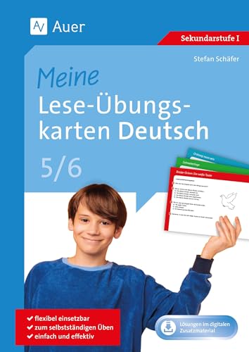 Meine Lese-Übungskarten Deutsch 5-6: Flexibel einsetzbar. Zum selbstständigen Üben. Einfach und effektiv. (5. und 6. Klasse)