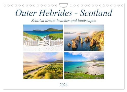 Outer Hebrides - Scotland Scottish dream beaches and landscapes (Wandkalender 2024 DIN A4 quer), CALVENDO Monatskalender: Photo tour around the Outer Hebrides in western Scotland