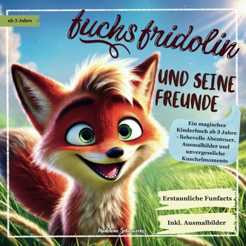 Fuchs Fridolin und seine Freunde: Ein magisches Kinderbuch ab 3 Jahre zum vorlesen– mit liebevollen Abenteuern,vielen Ausmalbildern und unvergesslichen Kuschelmomenten von Madeleine Schauwecker