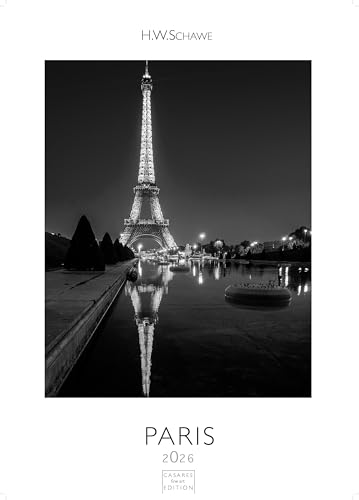 Paris schwarz-weiss 2026 L 59x42 cm von CASARES EDITION