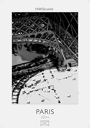 Paris schwarz-weiss 2024 L 59x42 cm von CASARES EDITION