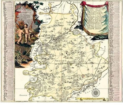 Historische Karte: Amt Weißenfels 1757: Accurate Geographische Delineation des Hochf. Sachß. Amtes Weissenfels. Nebst allen dazu ... wie auch etlichen angraenzenden Orten (Plano) von Rockstuhl Verlag