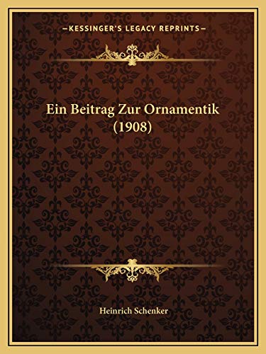 Ein Beitrag Zur Ornamentik (1908)