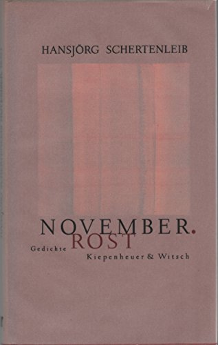 November. Rost: Gedichte