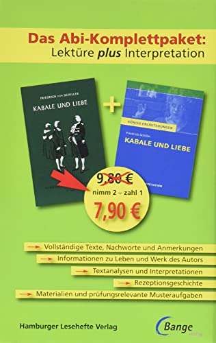 Kabale und Liebe - Das Abi-Komplettpaket: Lektüre plus Interpretation.: Königs Erläuterung mit kostenlosem Hamburger Leseheft von Hamburger Lesehefte