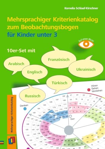 Mehrsprachiger Kriterienkatalog zum Beobachtungsbogen für Kinder unter 3: 10er-Set mit Arabisch, Englisch, Französisch, Russisch, Türkisch, Ukrainisch ... dokumentieren mit der Entwicklungsschnecke)