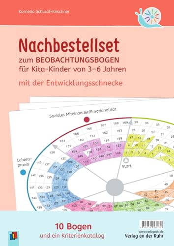 Nachbestellset zum Beobachtungsbogen für Kita-Kinder von 3–6 Jahren: mit der Entwicklungsschnecke (10 Bogen und ein Kriterienkatalog) - aktualisierte, ... dokumentieren mit der Entwicklungsschnecke) von Verlag An Der Ruhr