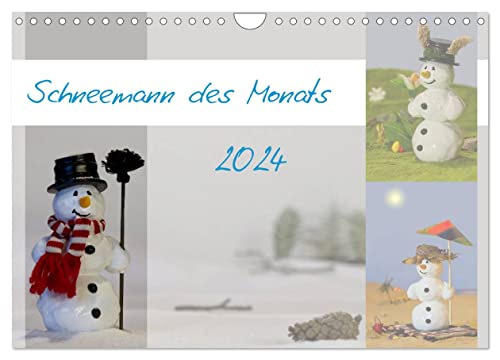 Schneemann des Monats 2024 (Wandkalender 2024 DIN A4 quer), CALVENDO Monatskalender von CALVENDO