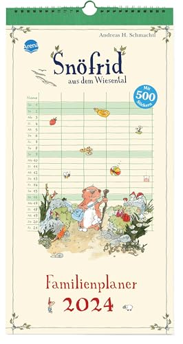 Snöfrid aus dem Wiesental. Familienplaner 2024: Kalender für die ganze Familie, mit 500 Stickern (Snöfrid aus dem Wiesental zum Vorlesen ab 4 Jahren) von Arena