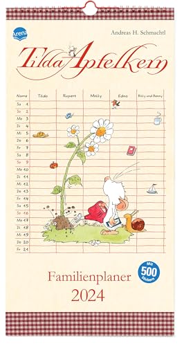 Tilda Apfelkern. Familienplaner 2024: Kalender für die ganze Familie, mit 500 Stickern