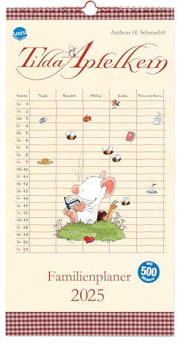 Tilda Apfelkern. Familienplaner 2025: Kalender für die ganze Familie, mit 500 Stickern