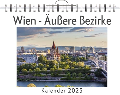 Wien - Äußere Bezirke - (Wandkalender 2025, Kalender DIN A4 quer, Monatskalender im Querformat mit Kalendarium, das perfekte Geschenk) von FlipFlop