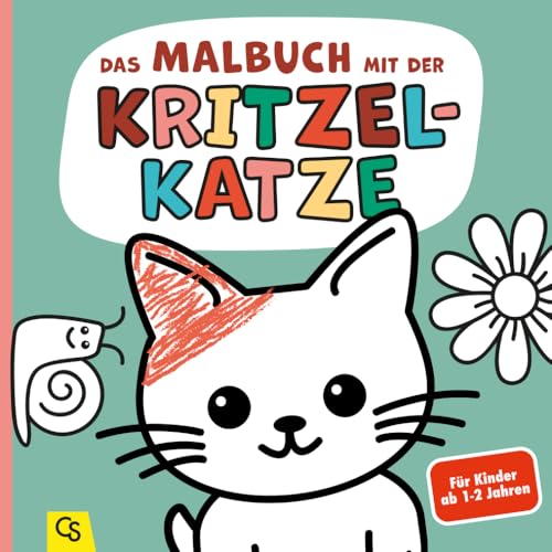 Das Malbuch mit der Kritzel-Katze: Kritzelbuch für Kleinkinder ab 1-2 Jahren | Große Motive zum Ausmalen | Zur Förderung der Motorik und Kreativität