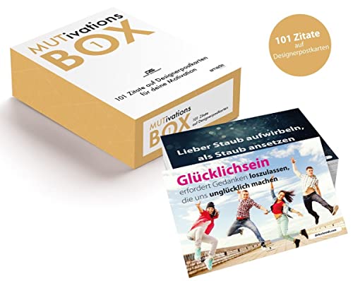 MUTivationsbox - 101 Zitate auf Designerpostkarten für deine Motivation: 101 Zitate auf Designerpostkarten: 101 Impulse für Ihre Motivation (Wenn Sie wüssten, was Sie können) von Schmidt, Dirk Vortrge