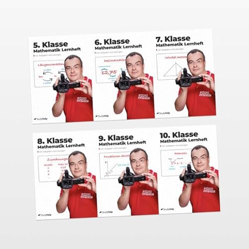 Mathe 5. bis 10. Klasse Lernhefte Set: StudyHelp und Lehrer Schmidt (Mathe mit Lehrer Schmidt: inklusive Lernvideos)