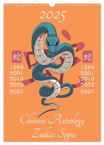 Chinese Astrology Zodiac Signs (Wall Calendar 2025 DIN A3 portrait), CALVENDO 12 Month Wall Calendar: The 12 animal horoscopes from Chinese astrology. von Calvendo