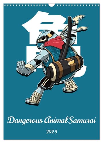 Dangerous Animal Samurai (Wall Calendar 2025 DIN A3 portrait), CALVENDO 12 Month Wall Calendar: Experience the wild fusion of animals and samurai ... fascinating images of dangerous creatures. von Calvendo