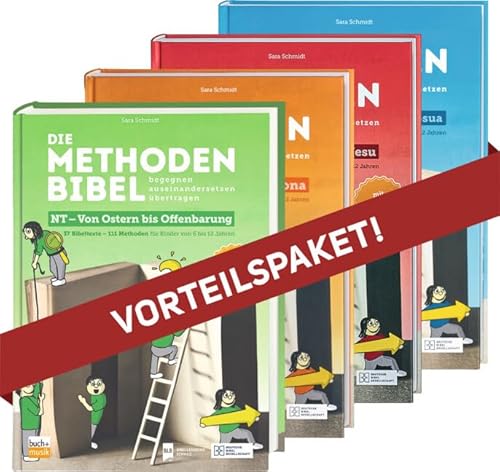 Die Methodenbibel Paket Band 1-4: Band 1 (Von Schöpfung bis Josua) + Band 2 (Geburt und Leben Jesu) + Band 3 (Von Richter bis Jona) + Band 4 (Von Ostern bis Offenbarung) von Praxisverlag buch+musik bm gGmbH