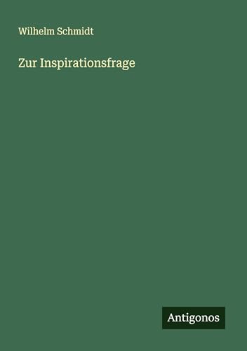 Zur Inspirationsfrage von Antigonos Verlag