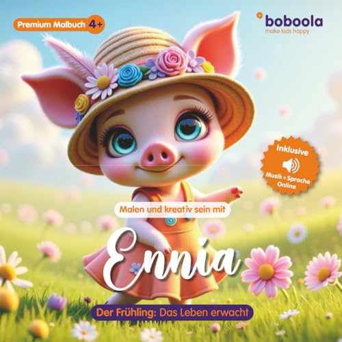 Premium Kindermalbuch Ennia - Der Frühling: Das Leben erwacht (boboola - Kinderbücher der nächsten Generation) (boboola - die nächste Generation Kinderbücher, Band 4) von Independently published