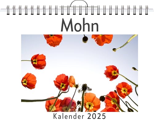 Mohn - (Wandkalender 2025, Kalender DIN A4 quer, Monatskalender im Querformat mit Kalendarium, das perfekte Geschenk) von FlipFlop