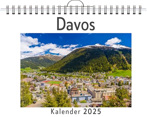 Davos - (Wandkalender 2025, Kalender DIN A4 quer, Monatskalender im Querformat mit Kalendarium, das perfekte Geschenk) von FlipFlop