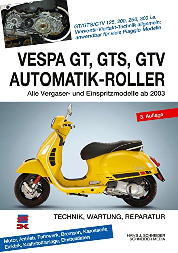 Vespa GT, GTS, GTV Automatik-Roller: Alle Viertakter 125 bis 300 ccm ab 2003