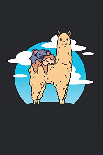 Notizbuch ca A5 Kariert 120 Seiten Geschenkidee: Faultier Koala Lama Alpaka Sloth Napping Geschenkidee