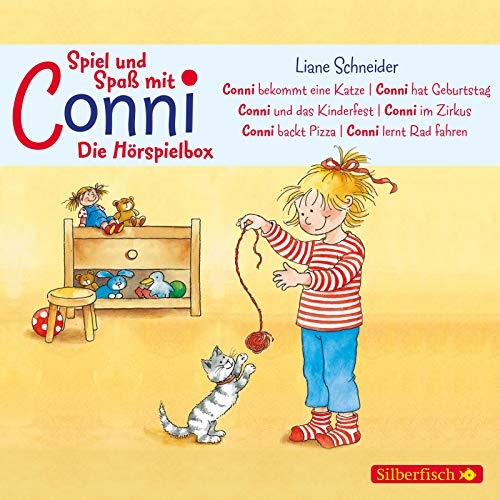 Spiel und Spaß mit Conni - Die Hörspielbox (Meine Freundin Conni - ab 3): »Conni bekommt eine Katze«, »Conni hat Geburtstag«, »Conni und das ... backt Pizza«, »Conni lernt Rad fahren«: 3 CDs von Silberfisch