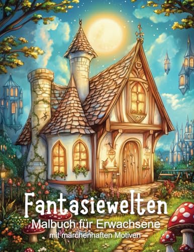 Fantasiewelten Malbuch für Erwachsene mit märchenhaften Motiven von Independently published