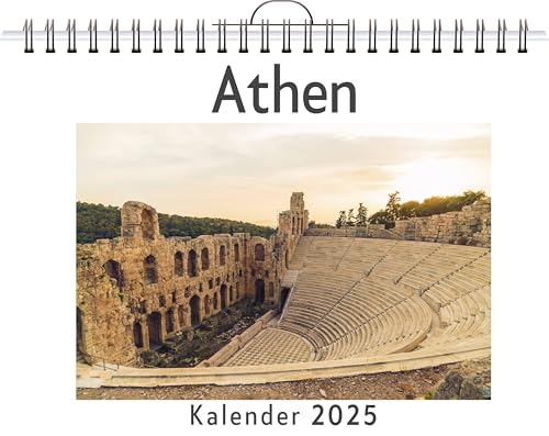 Athen - (Wandkalender 2025, Kalender DIN A4 quer, Monatskalender im Querformat mit Kalendarium, das perfekte Geschenk) von FlipFlop