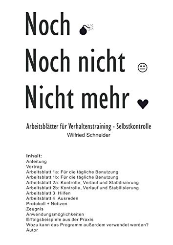 Noch-Noch nicht-Nicht mehr: Verhaltenstraining - Selbstkontrolle von tredition