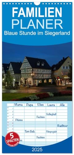 Familienplaner 2025 - Blaue Stunde im Siegerland mit 5 Spalten (Wandkalender, 21 cm x 45 cm), CALVENDO von CALVENDO