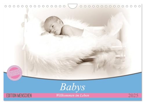 Babys - Willkommen im Leben (Wandkalender 2025 DIN A4 quer), CALVENDO Monatskalender von CALVENDO